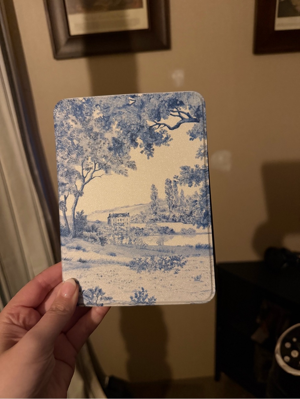 Blue Toile Scenic Compact Case for Kindle Paperwhite 7”